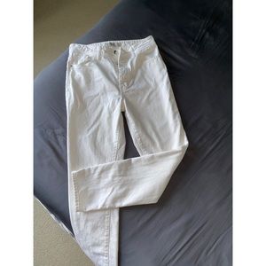 Zara White Distressed Jeans